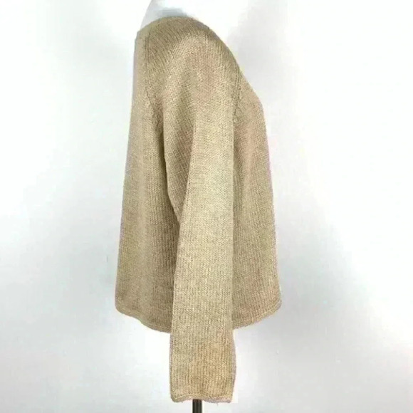 J Jill sweater size S 57% silk brown cream tree - Picture 4 of 8